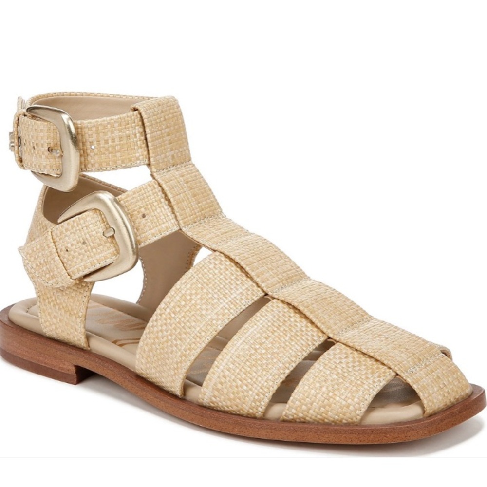 Sam Edelman Tan Raffia Gladiator Sandals - Picture 11 of 11